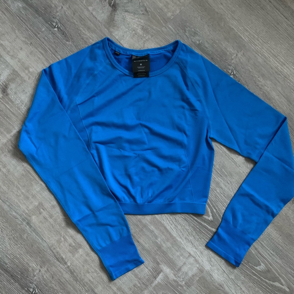 MyProtein Shape Seamless Crop Top — Ibiza Blue